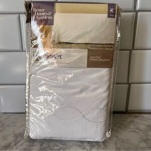 Better Homes And Gardens White Loop Embroidered King Bed Skirt